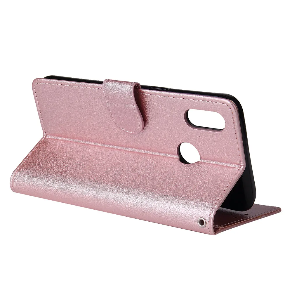 For OPPO Realme 3 pro Flip-type Leather Protective Phone Case with 3 Card Position Buckle Design Phone Cover  brown