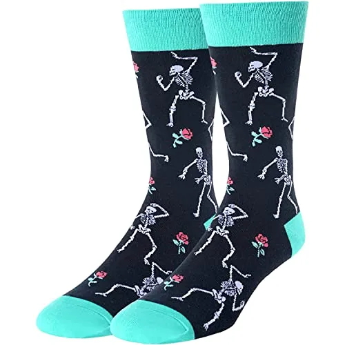 Funny Halloween Socks for Men, Crazy Halloween Socks, Silly Halloween Gifts for Men, Skeleton Socks, Bone Socks, X-Ray Socks Doctor Gifts, Spooky Gifts
