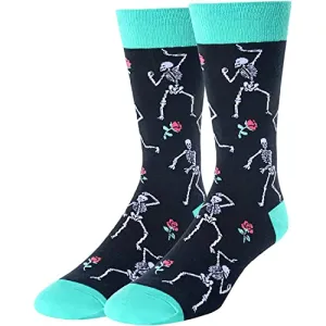 Funny Halloween Socks for Men, Crazy Halloween Socks, Silly Halloween Gifts for Men, Skeleton Socks, Bone Socks, X-Ray Socks Doctor Gifts, Spooky Gifts
