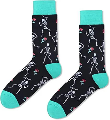 Funny Halloween Socks for Men, Crazy Halloween Socks, Silly Halloween Gifts for Men, Skeleton Socks, Bone Socks, X-Ray Socks Doctor Gifts, Spooky Gifts