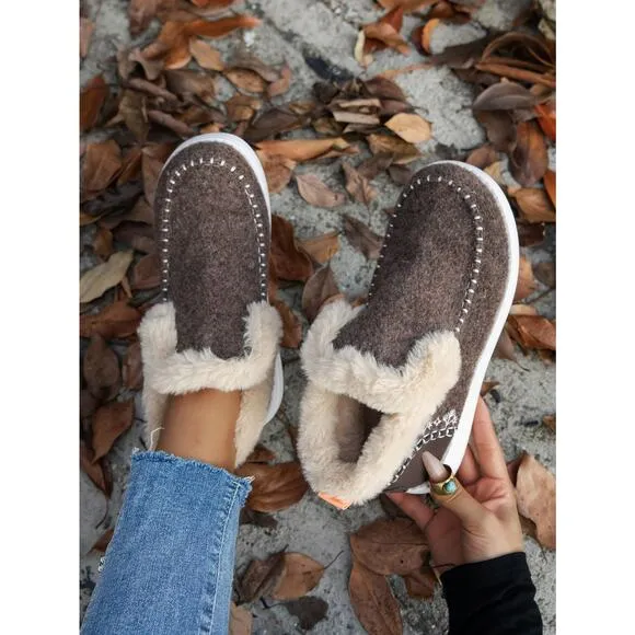 Furry Suede Round Toe Flat Bootie Sneakers in Various Colors