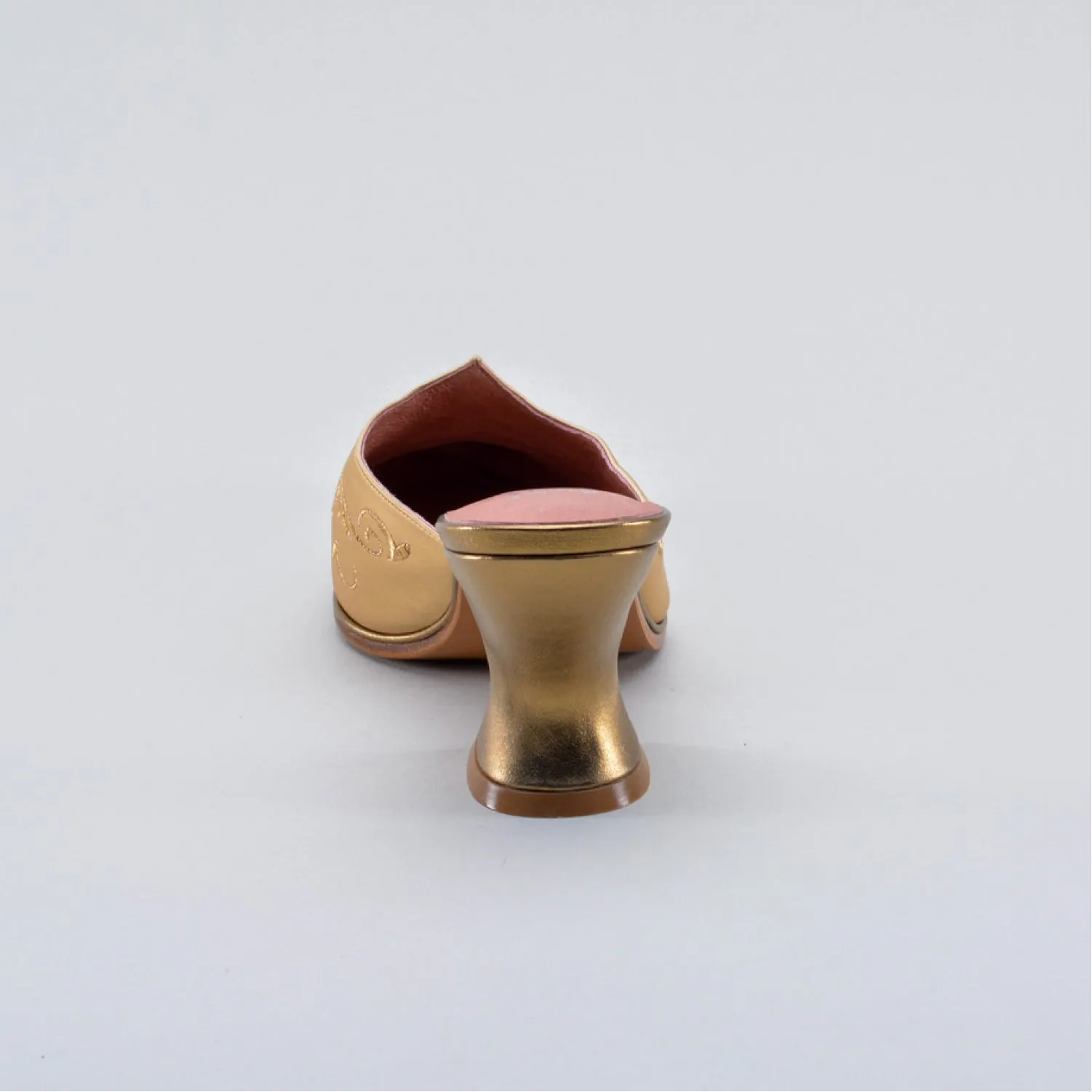 Gilded Charlotte 18th Century Mules (Gold)