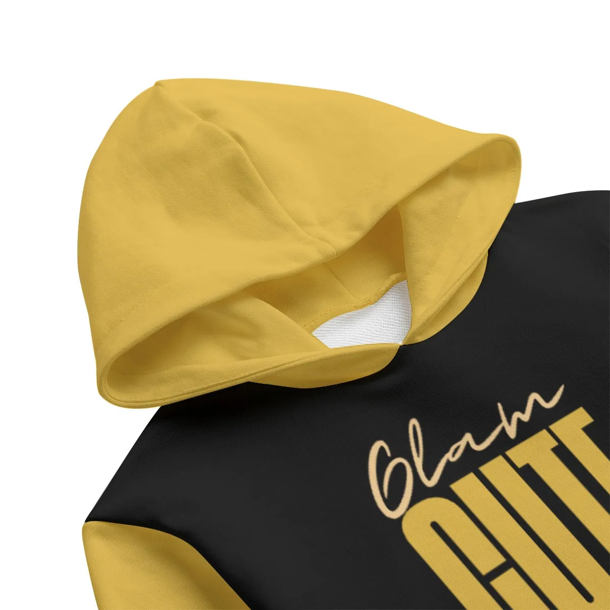 Glam Cute Kid's Pullover Hoodie | Yellow