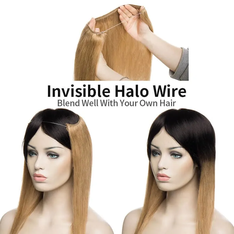 Halo Human Hair Extensions Light Volume All Shades