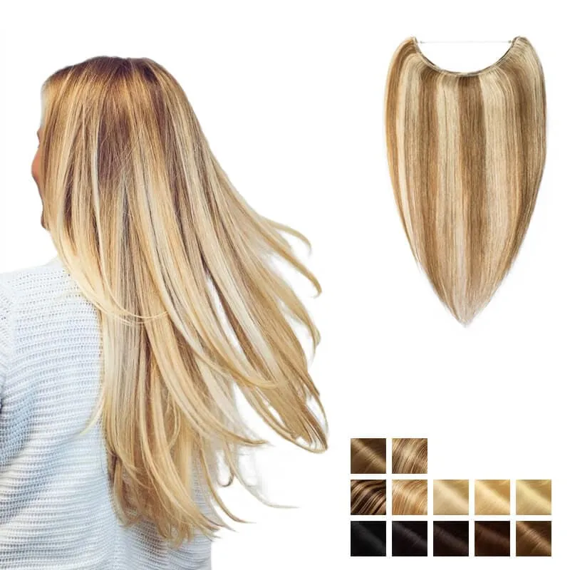 Halo Human Hair Extensions Light Volume All Shades