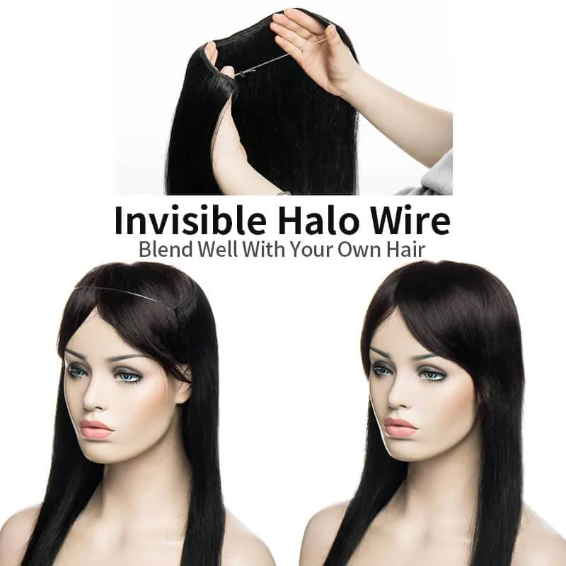 Halo Human Hair Extensions Light Volume All Shades