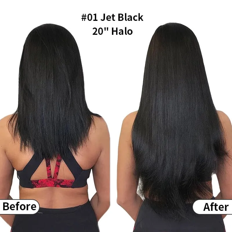 Halo Human Hair Extensions Light Volume All Shades