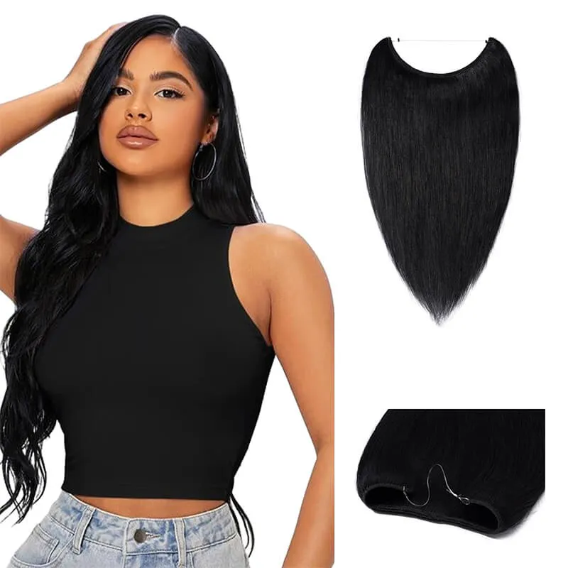 Halo Human Hair Extensions Light Volume All Shades