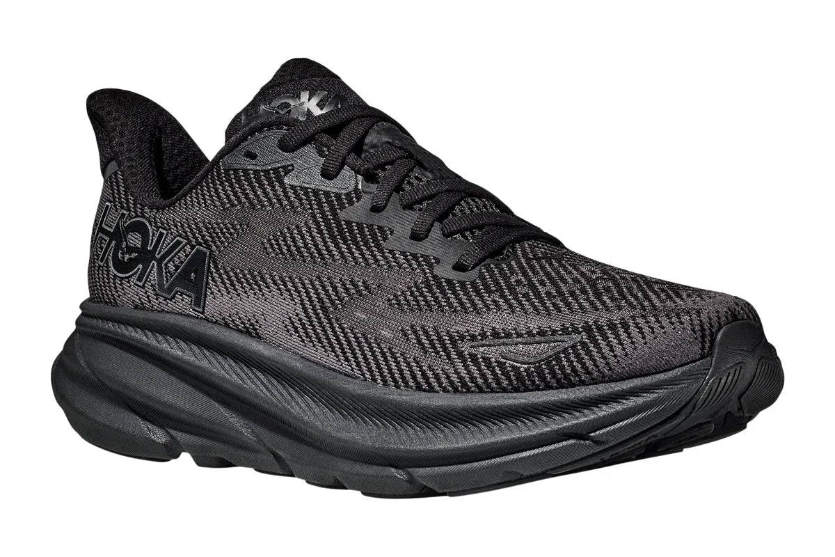 Hoka Clifton 9 B Black/Black Womens