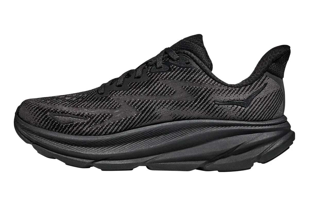 Hoka Clifton 9 B Black/Black Womens