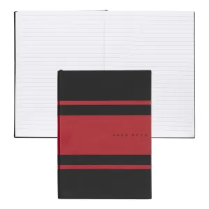 HUGO BOSS HNH127PL-Notebook A5 Essential Gear Matrix Red Lined