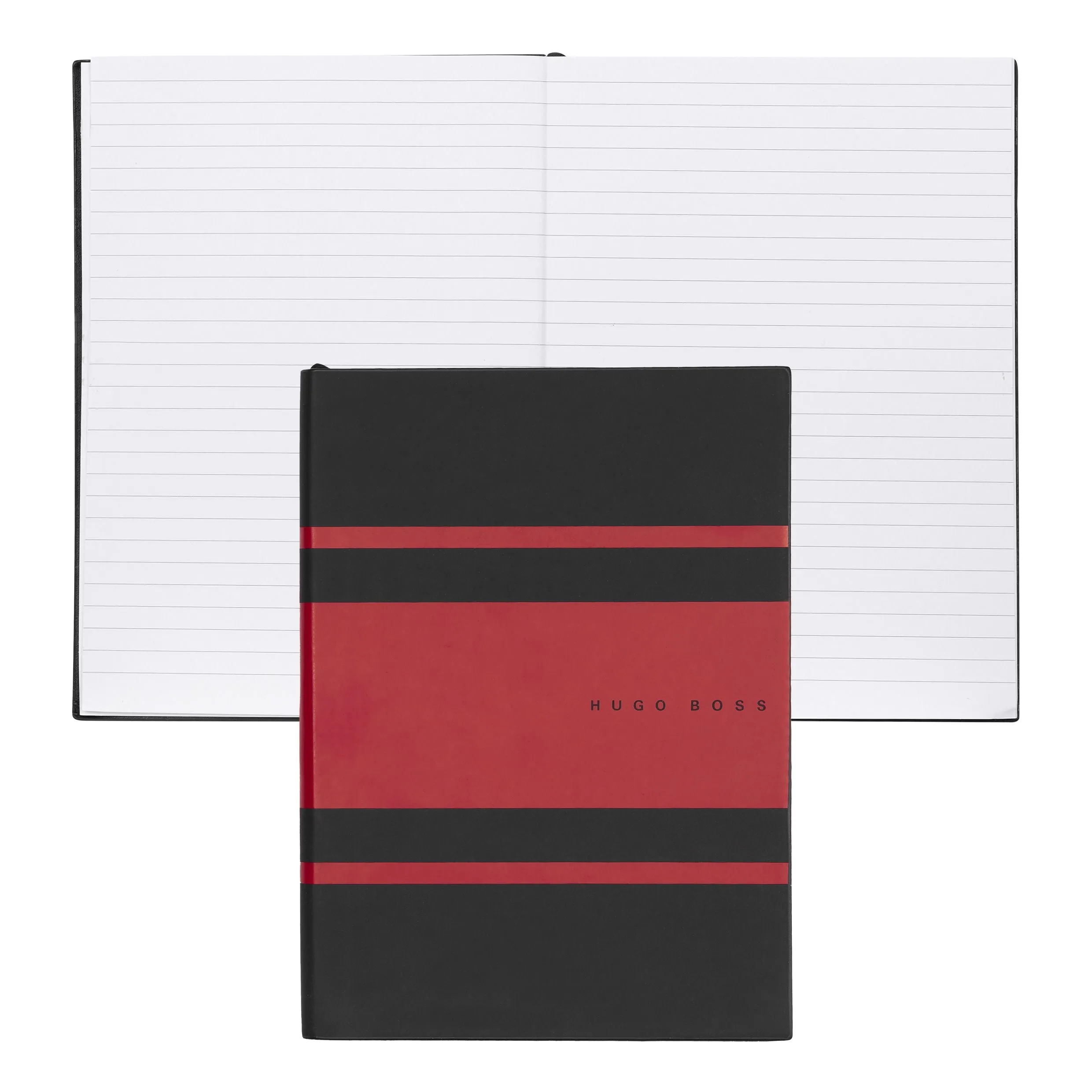 HUGO BOSS HNH127PL-Notebook A5 Essential Gear Matrix Red Lined