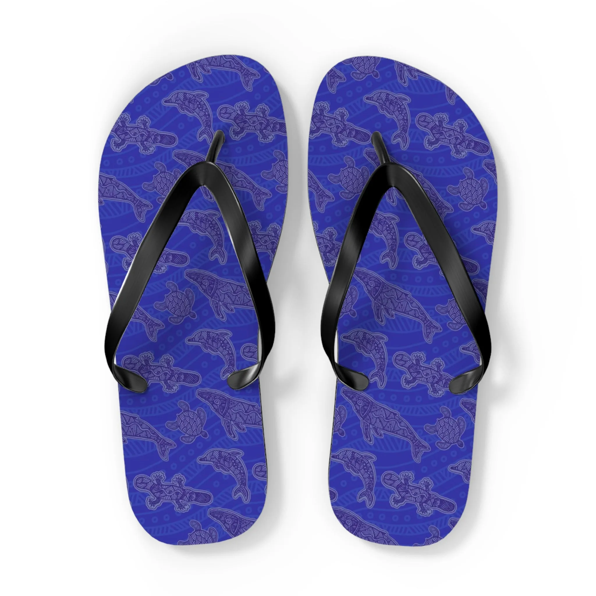I Love Indigenous | Comfortable Flip Flops | Unisex | Blue
