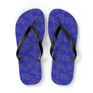 I Love Indigenous | Comfortable Flip Flops | Unisex | Blue