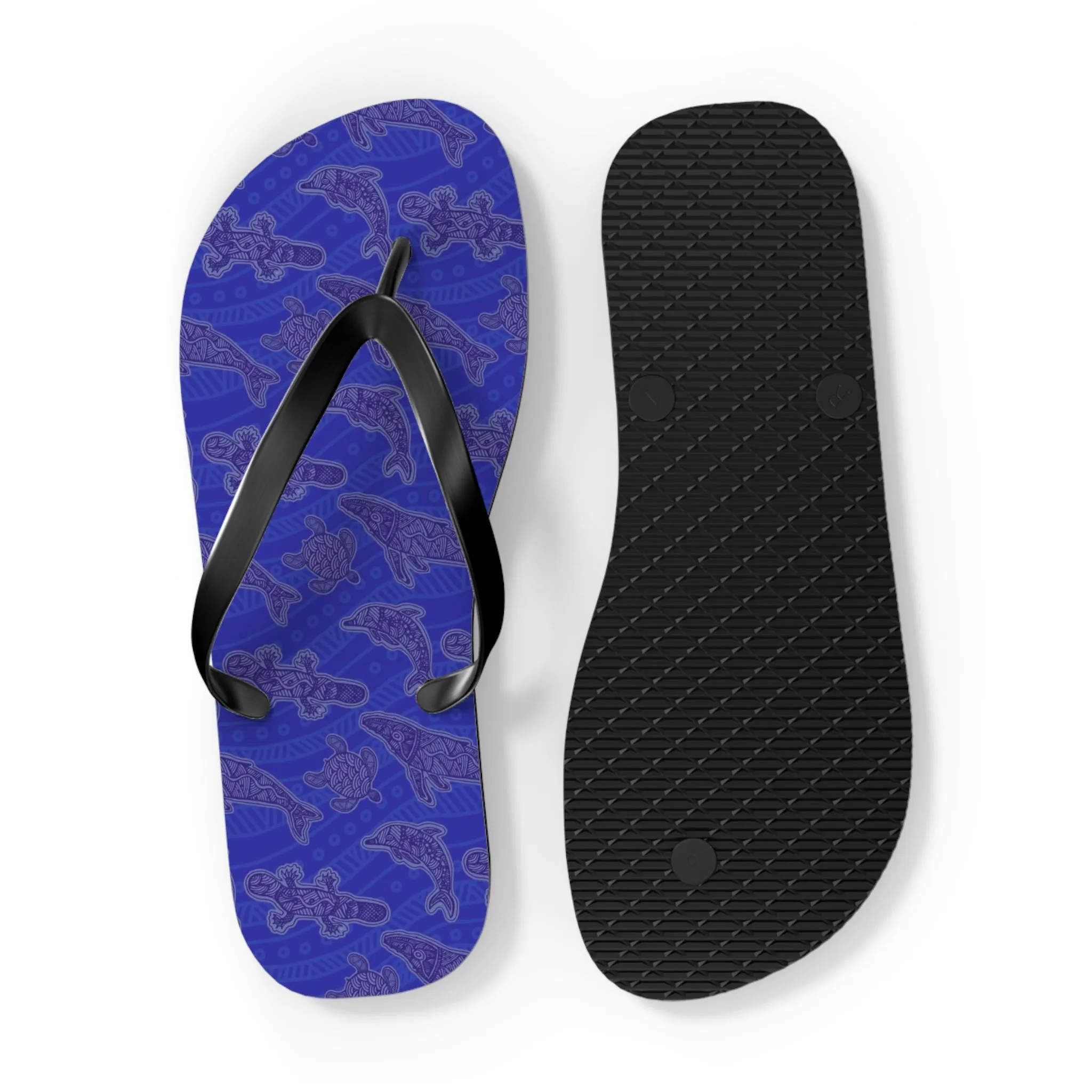 I Love Indigenous | Comfortable Flip Flops | Unisex | Blue