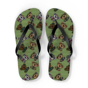 I Love Indigenous | Comfortable Flip Flops | Unisex | Green