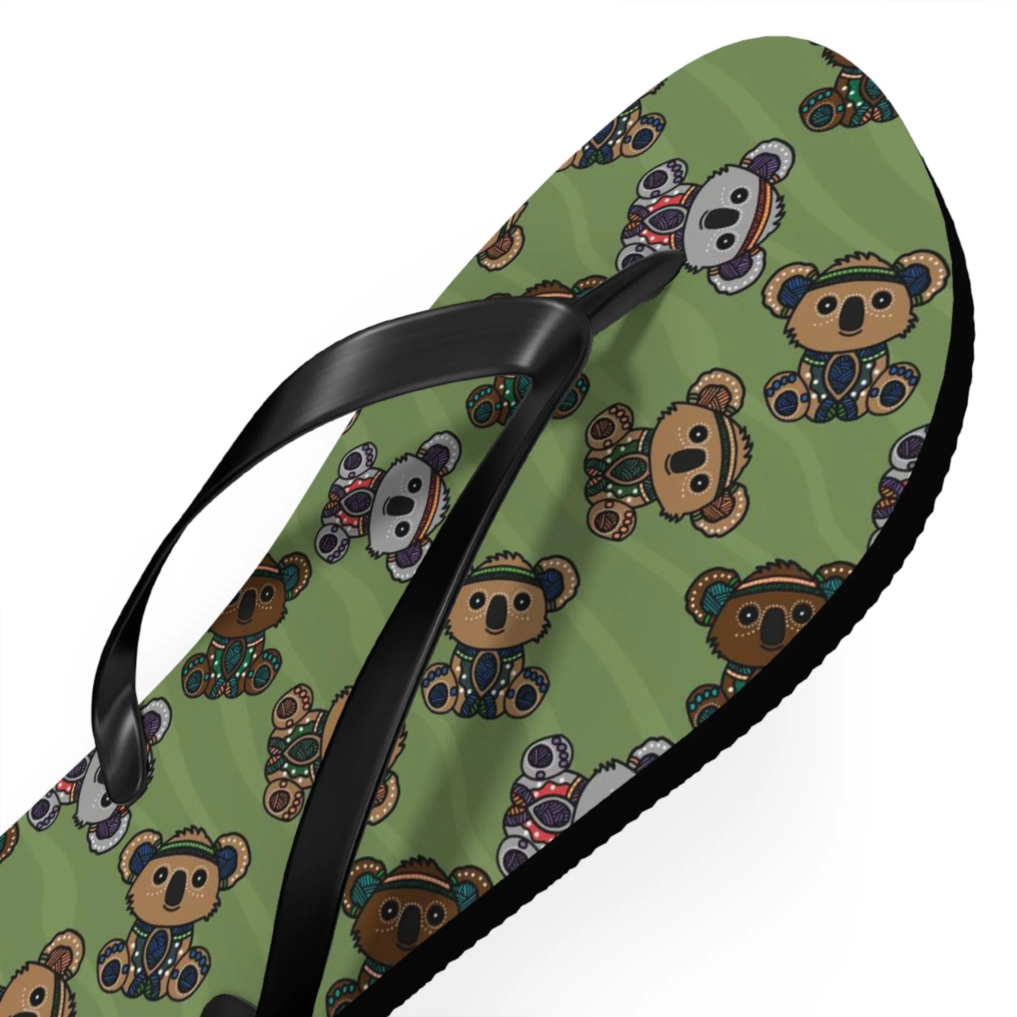 I Love Indigenous | Comfortable Flip Flops | Unisex | Green