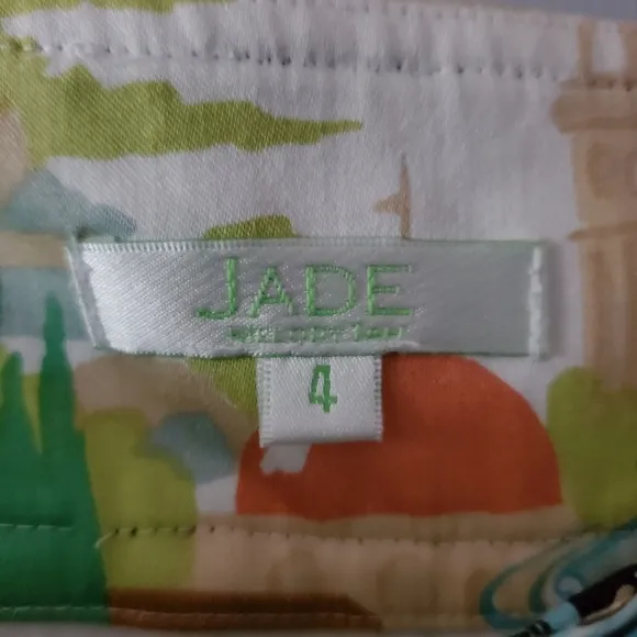 Jade Melody Tam Artscape Wrap Mini Skirt Size 4