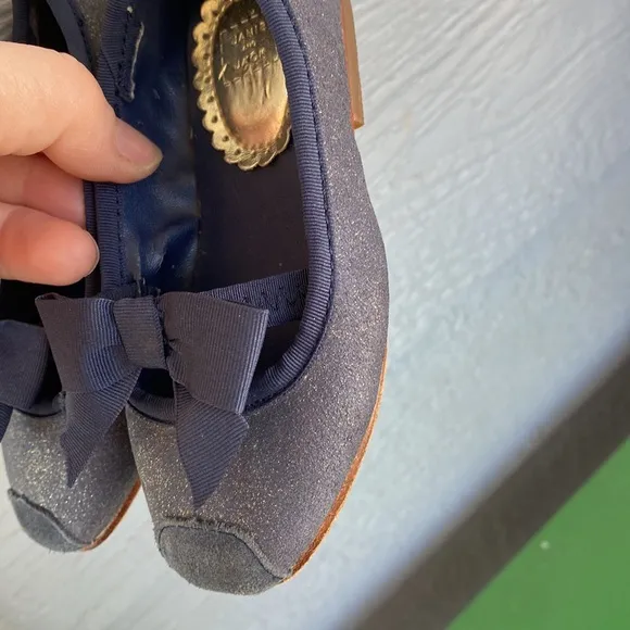 Janie and Jack blue Leather Flats size 6