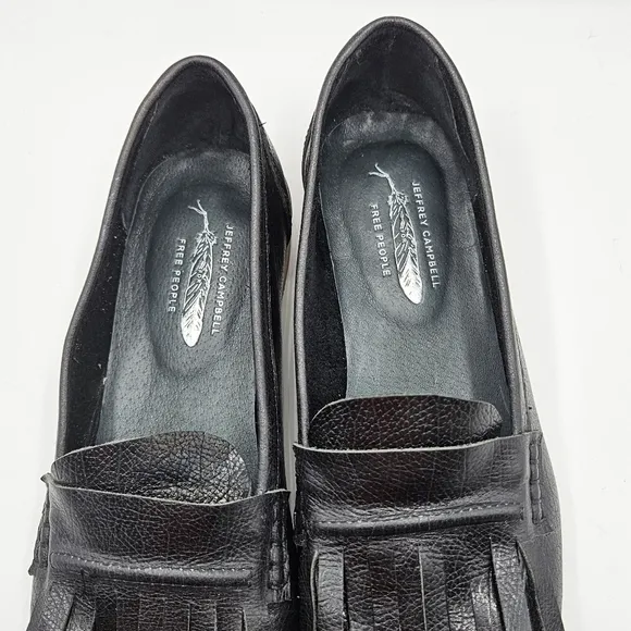 Jeffrey Campbell Free People collaboration flats with fringe detail 6.5