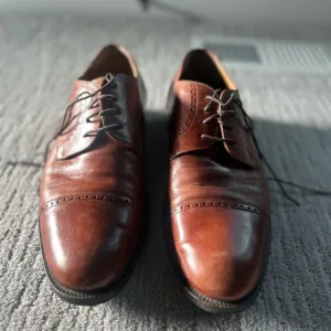 Johnston &amp; Murphy Men’s Dress Shoes - Callum Cap in Mahogany