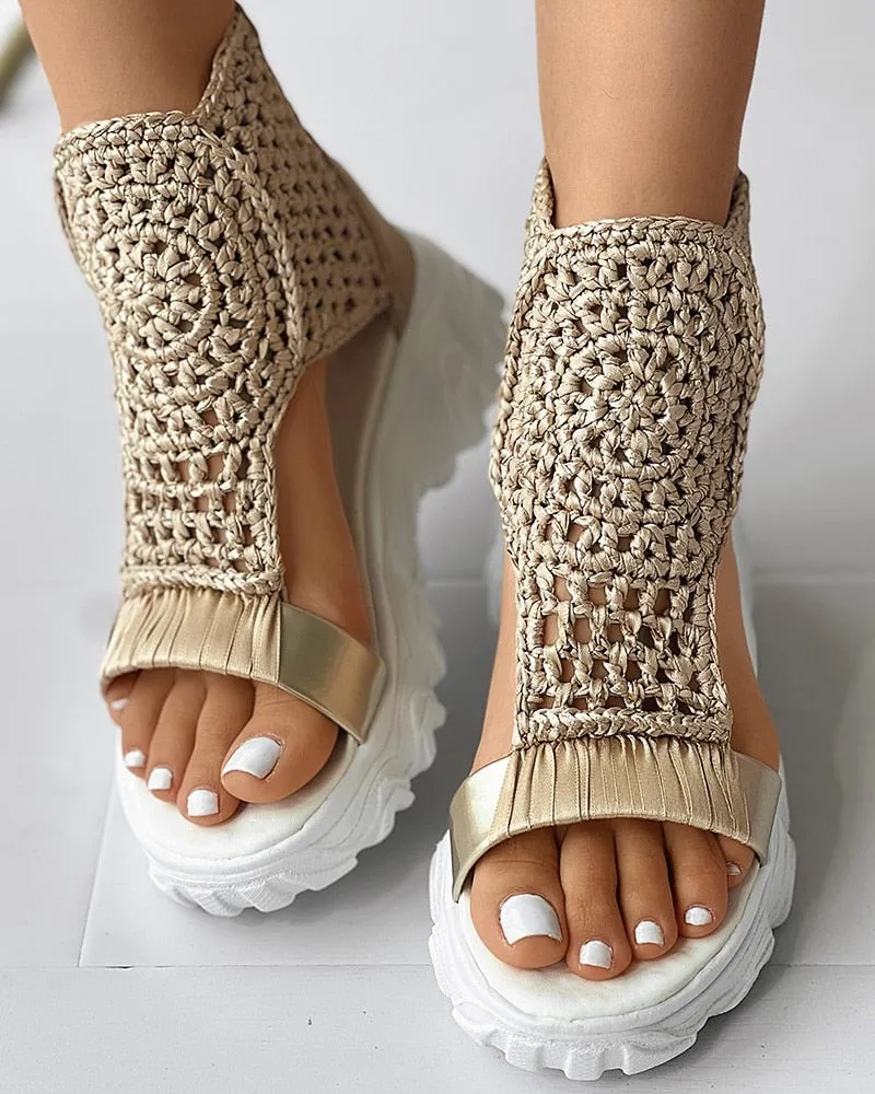 Juana® | Stylish Crochet Wedge Sandals For Women