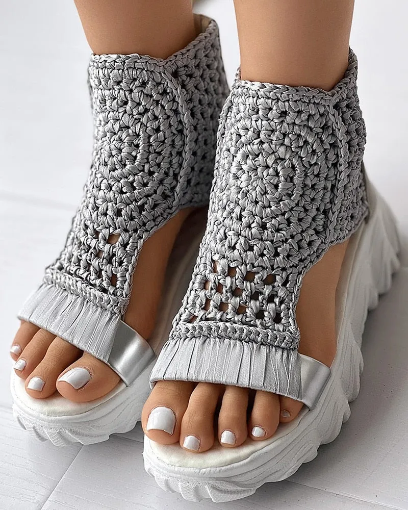 Juana® | Stylish Crochet Wedge Sandals For Women