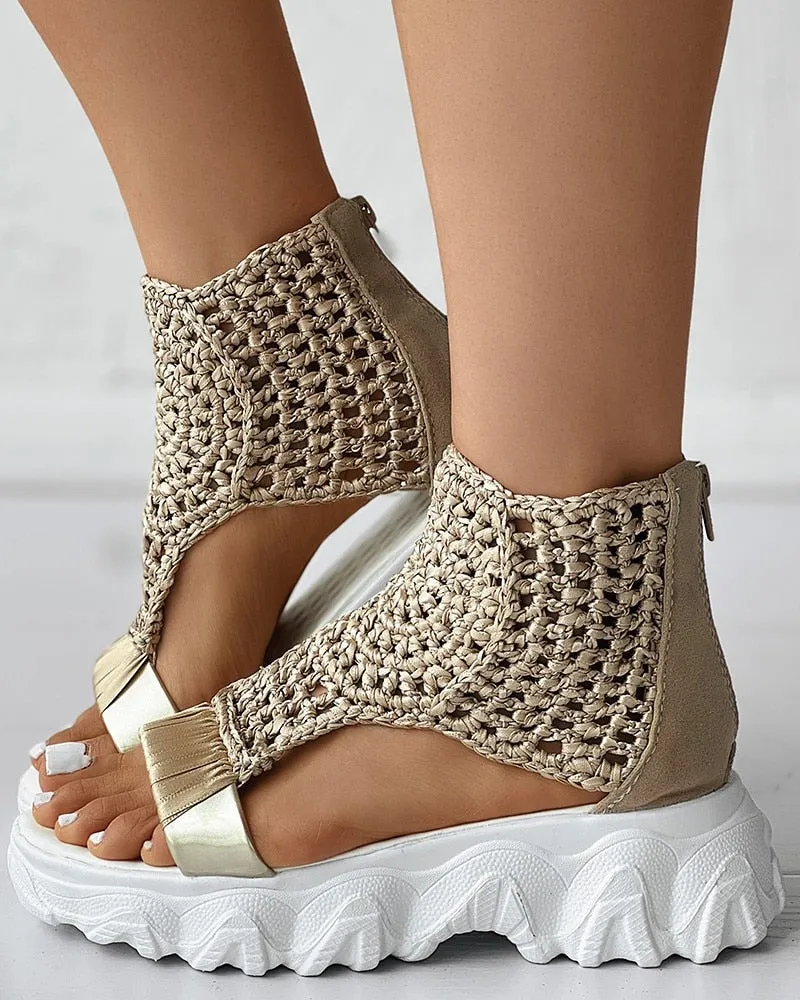 Juana® | Stylish Crochet Wedge Sandals For Women