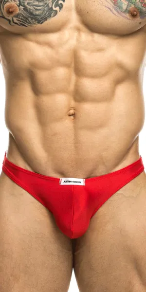 Justin Simon Xsj03 Silky Sexy Thongs Red