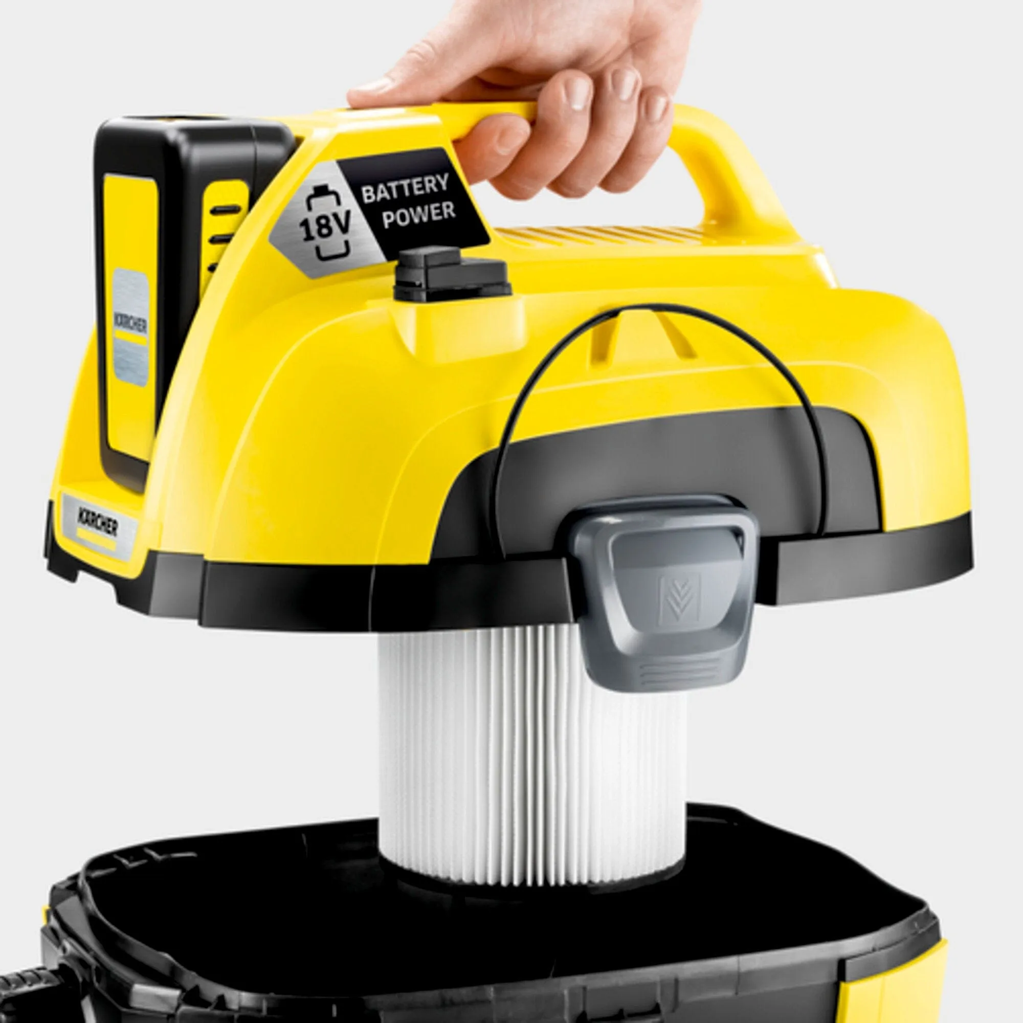 Karcher Battery Wet And Dry Vacuum Cleaner WD 1 Compact Battery Set 1.198-301.0