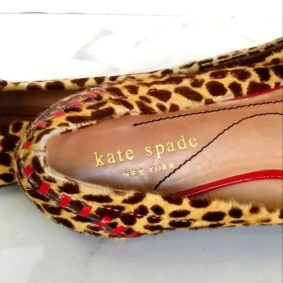 Kate Spade New York Sadie Calf Hair Leopard Flats Size 6