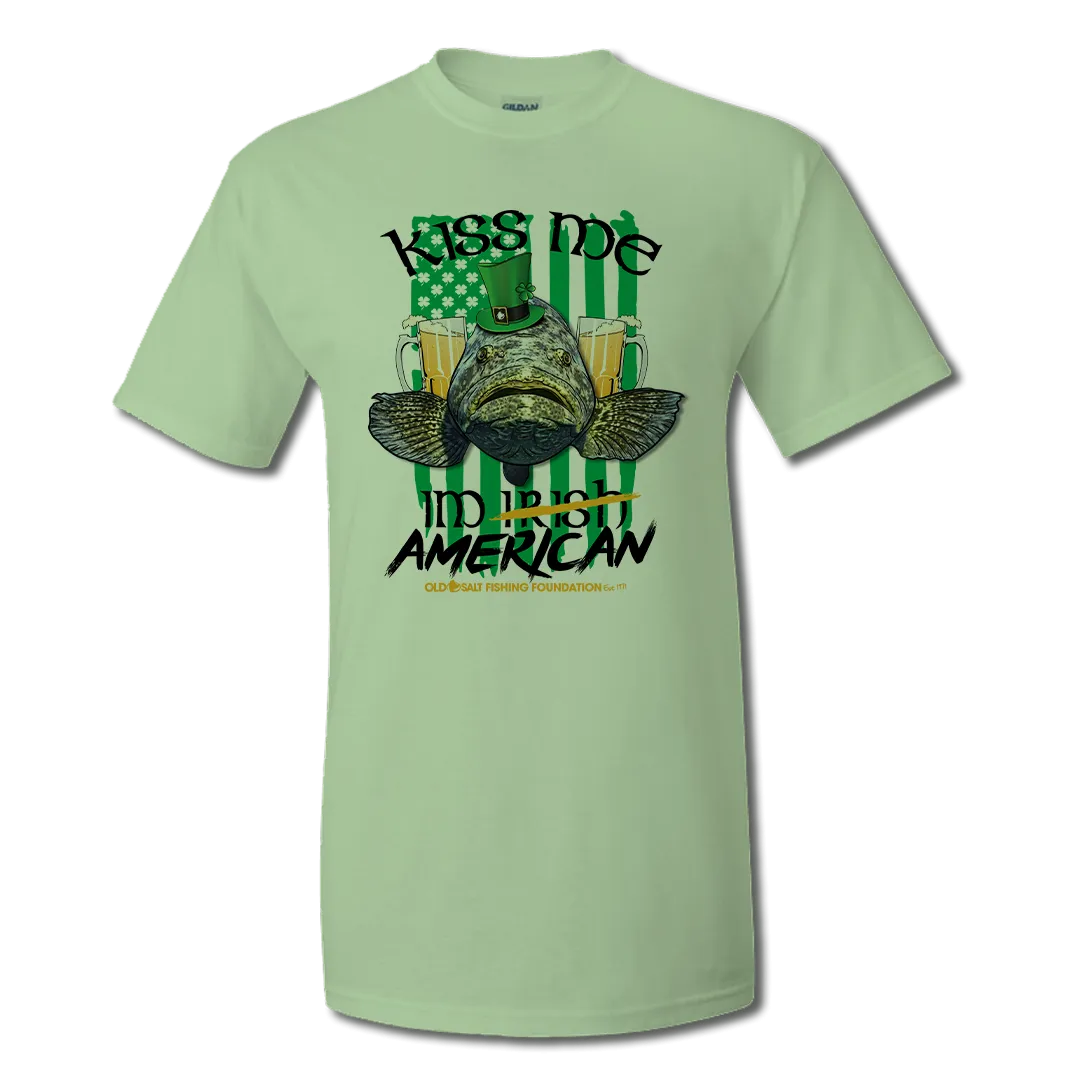 Kiss An American - Short Sleeve T-Shirt-Sage
