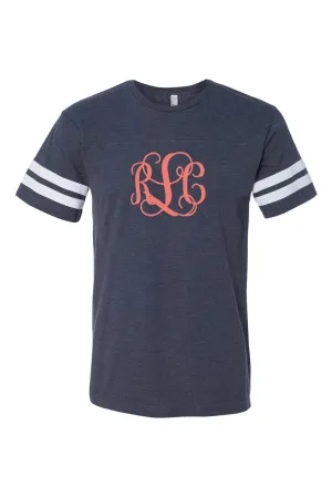 L.A.T. Adult Varsity Tee, Navy/White *Personalize It