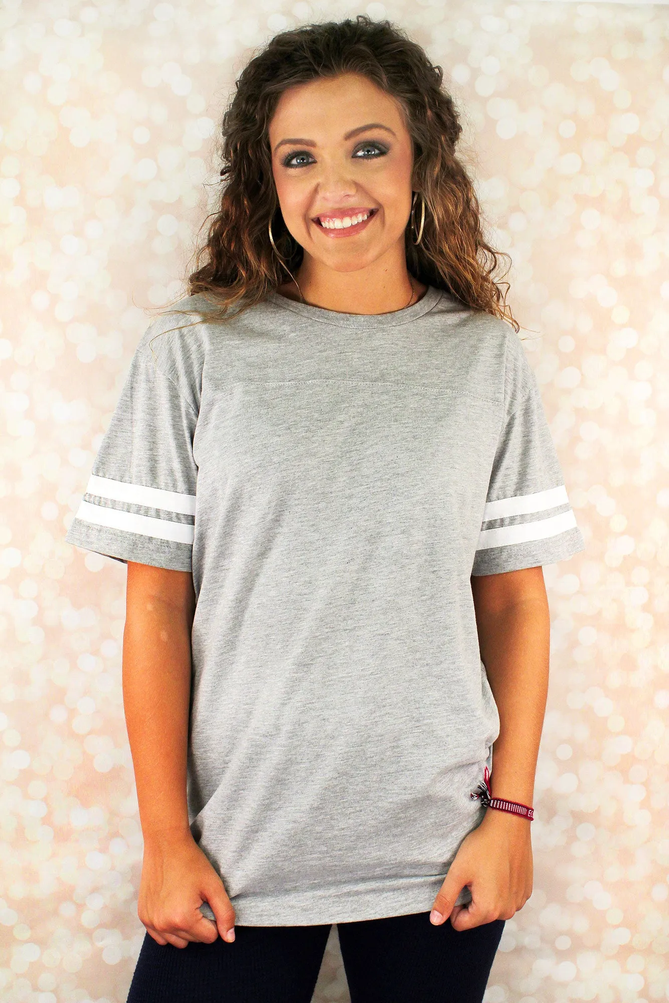 L.A.T. Adult Varsity Tee, Purple/White *Personalize It