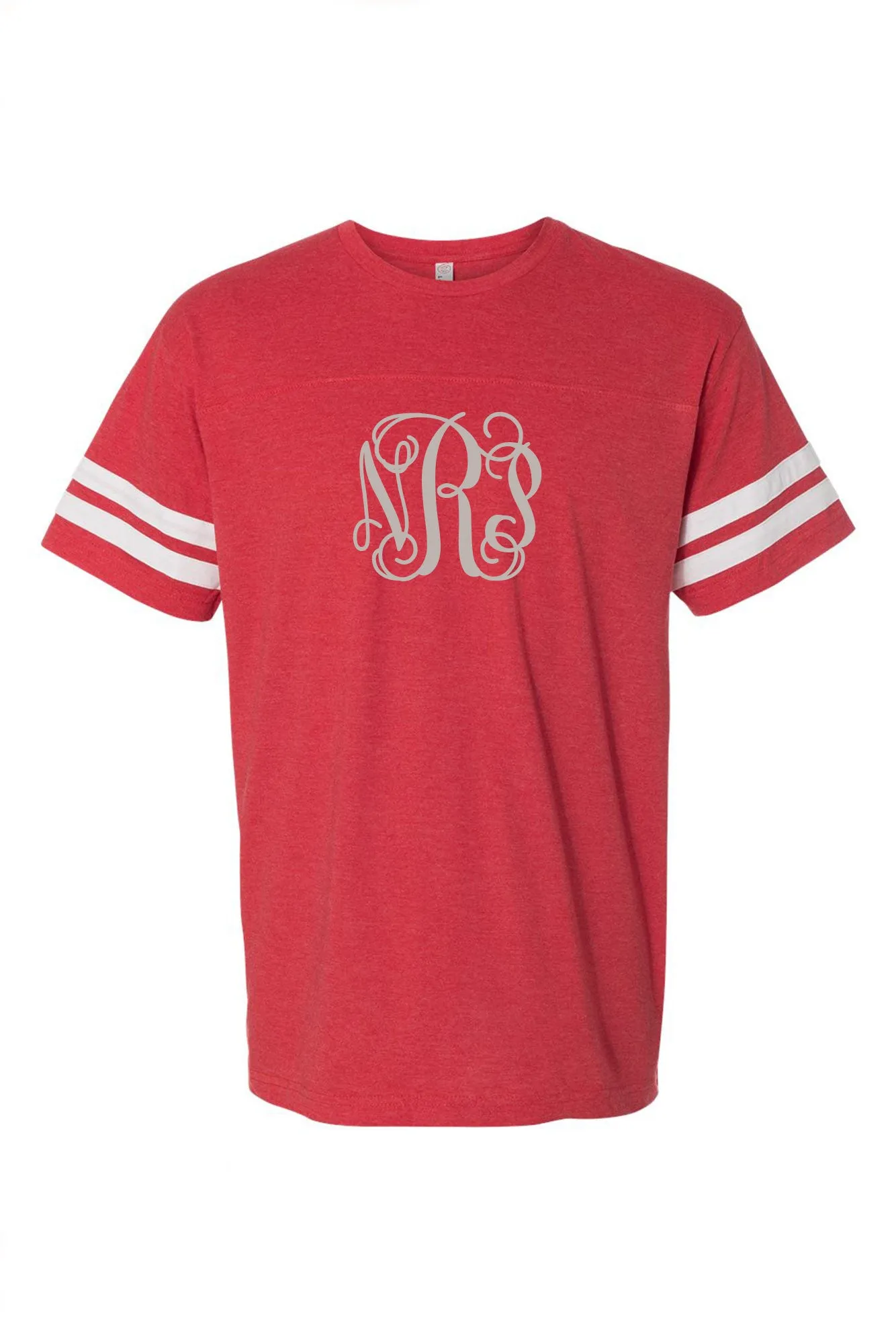 L.A.T. Adult Varsity Tee, Red/White *Personalize It