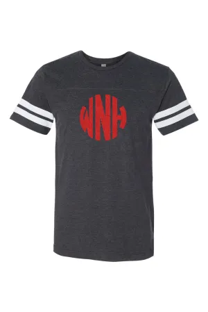 L.A.T. Adult Varsity Tee, Smoke/White *Personalize It