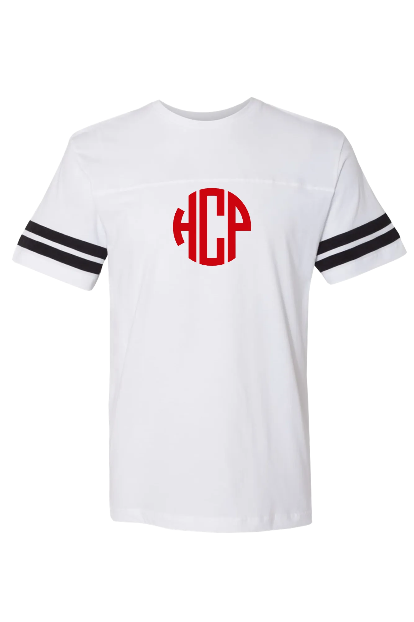 L.A.T. Adult Varsity Tee, White/Black *Personalize It