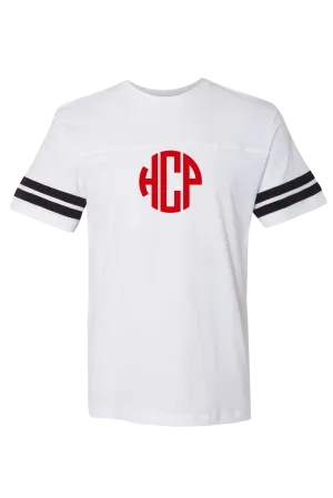 L.A.T. Adult Varsity Tee, White/Black *Personalize It