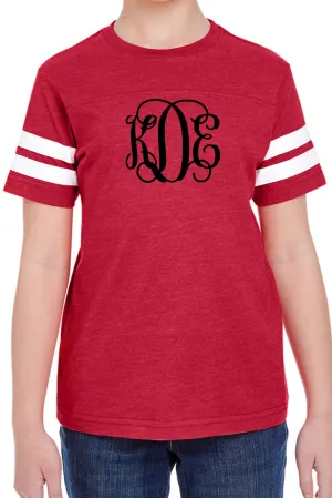 L.A.T. Youth Fine Jersey Varsity Tee, Vintage Red *Personalize It