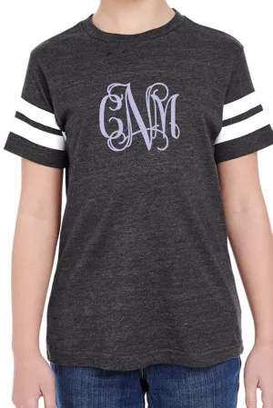 L.A.T. Youth Fine Jersey Varsity Tee, Vintage Smoke *Personalize It
