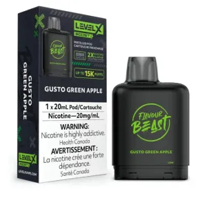 Level X Flavour Beast BOOST Pod - 15K Puffs - Gusto Green Apple
