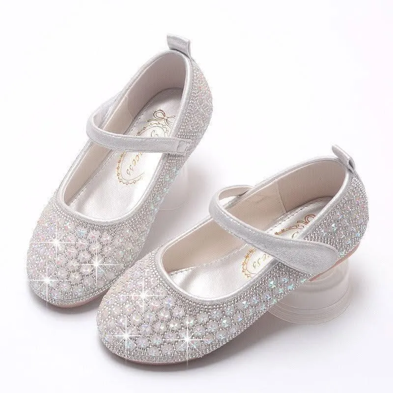 little girl crystal shoes baby performance shoes