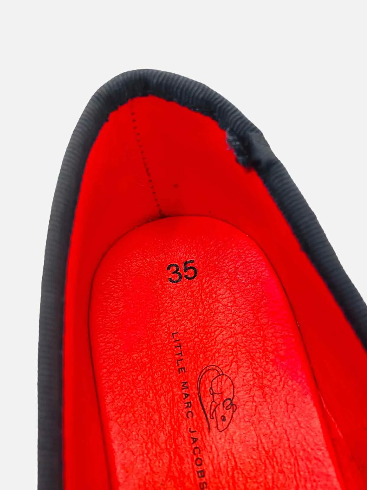 LITTLE MARC JACOBS Mouse Red & White Ballet Flats 35