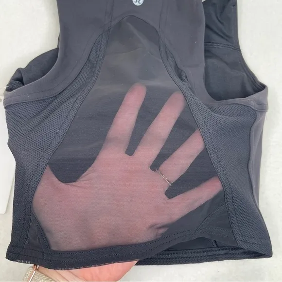 Lululemon Mesh Tank Top Black Size 2