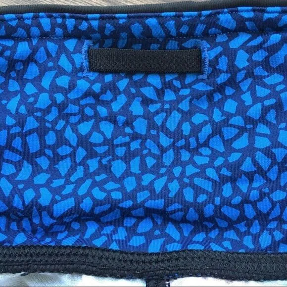 LULULEMON (RARE) Run Speed Athletic Running Shorts Print Black Pink 4
