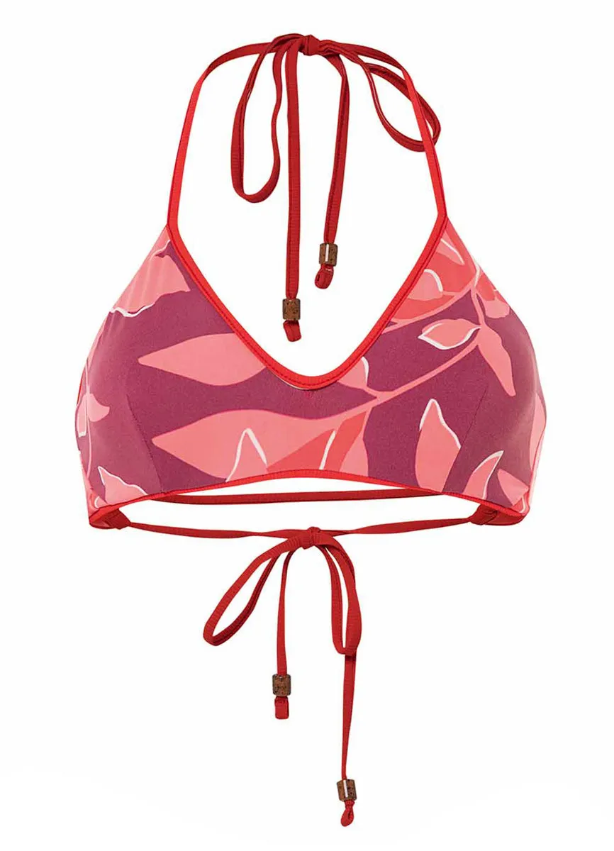 Maaji Scarlet Red River Sporty Bralette Bikini Top