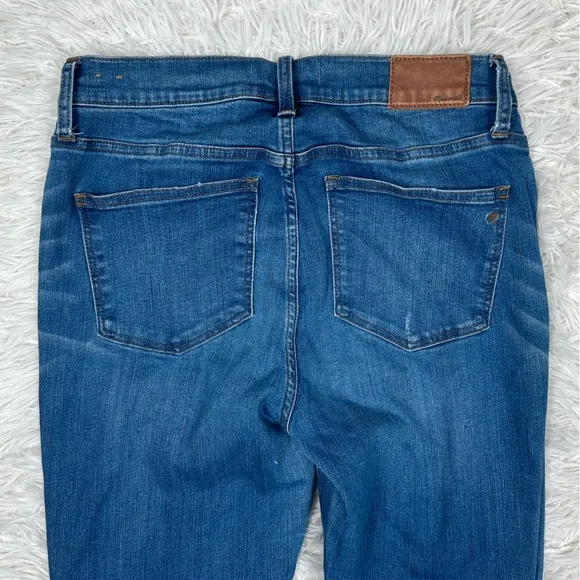 Madewell Cali Demi-Boot Jeans in Bronson Wash Blue Button-Front Edition Size 27