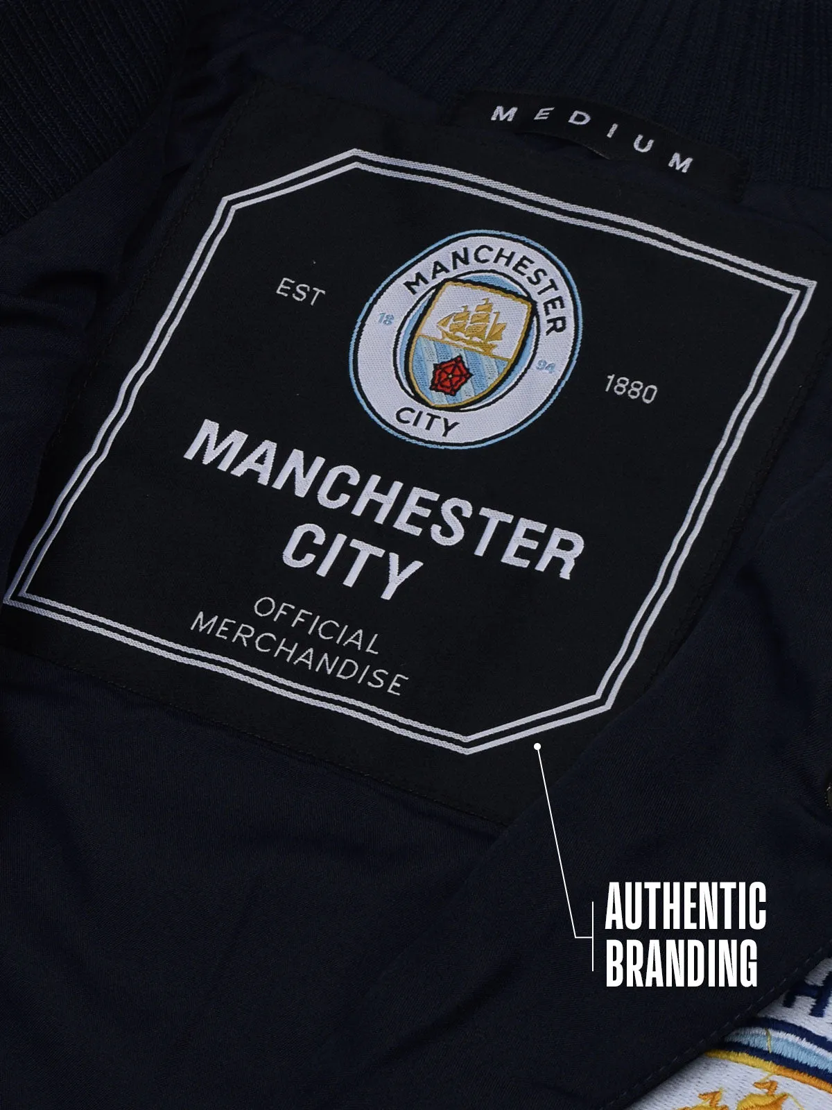 Manchester City: Varsity Jacket - Navy