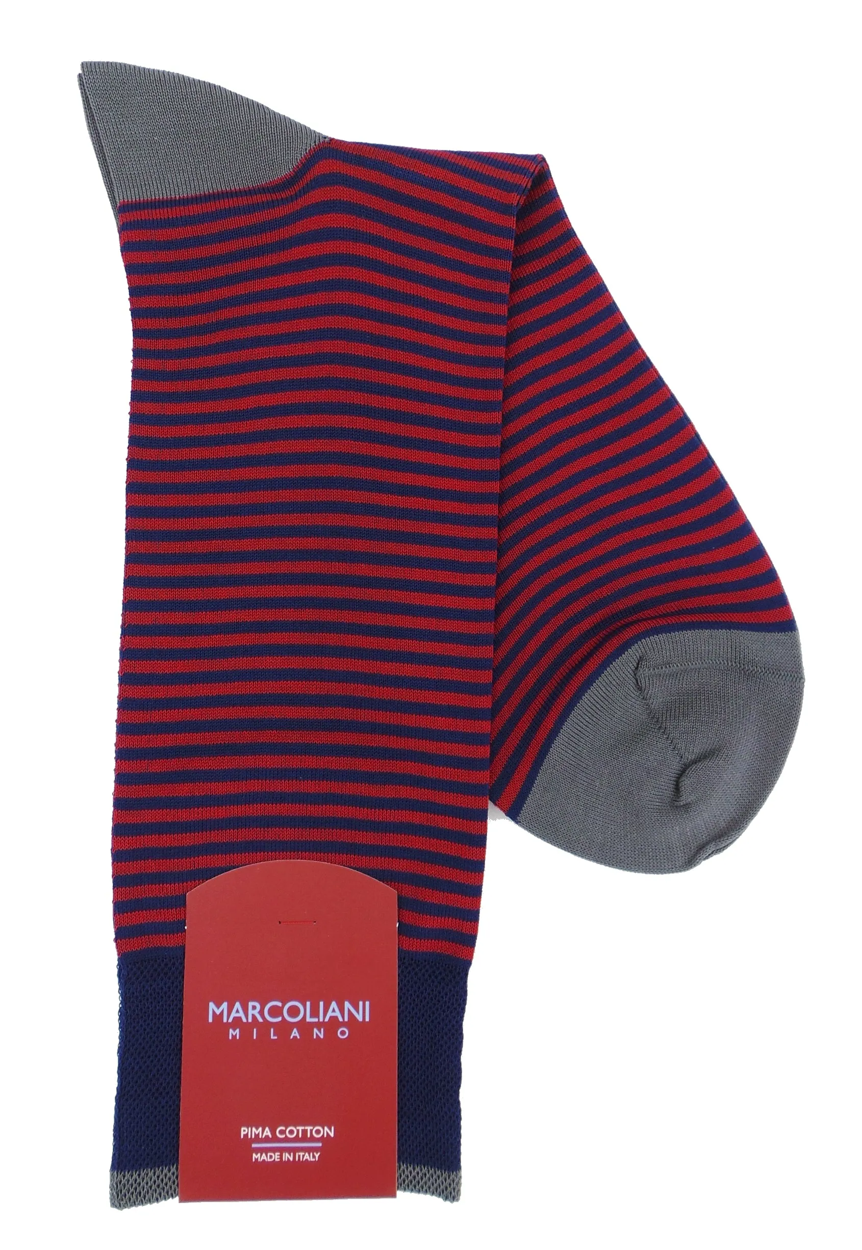 Marcoliani 3231 Pima Cotton Palio Stripe Dress Socks