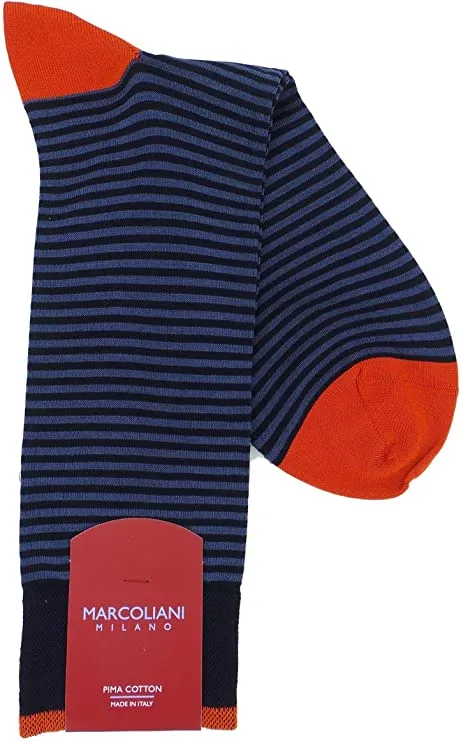 Marcoliani 3231 Pima Cotton Palio Stripe Dress Socks